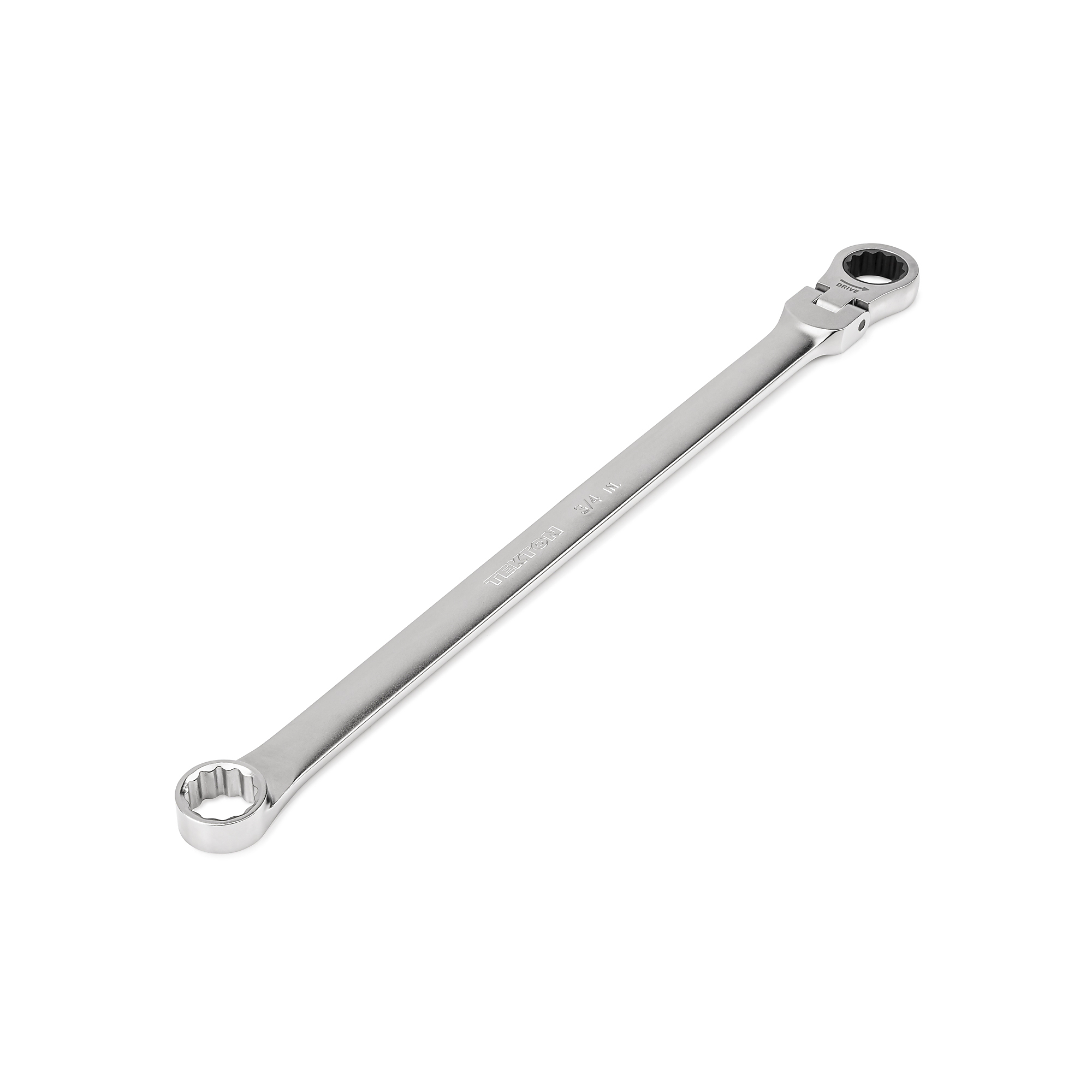 TEKTON 3/4 Inch Long Fixed/Flex Head 12-Point Ratcheting Box End Wrench | WRB35319